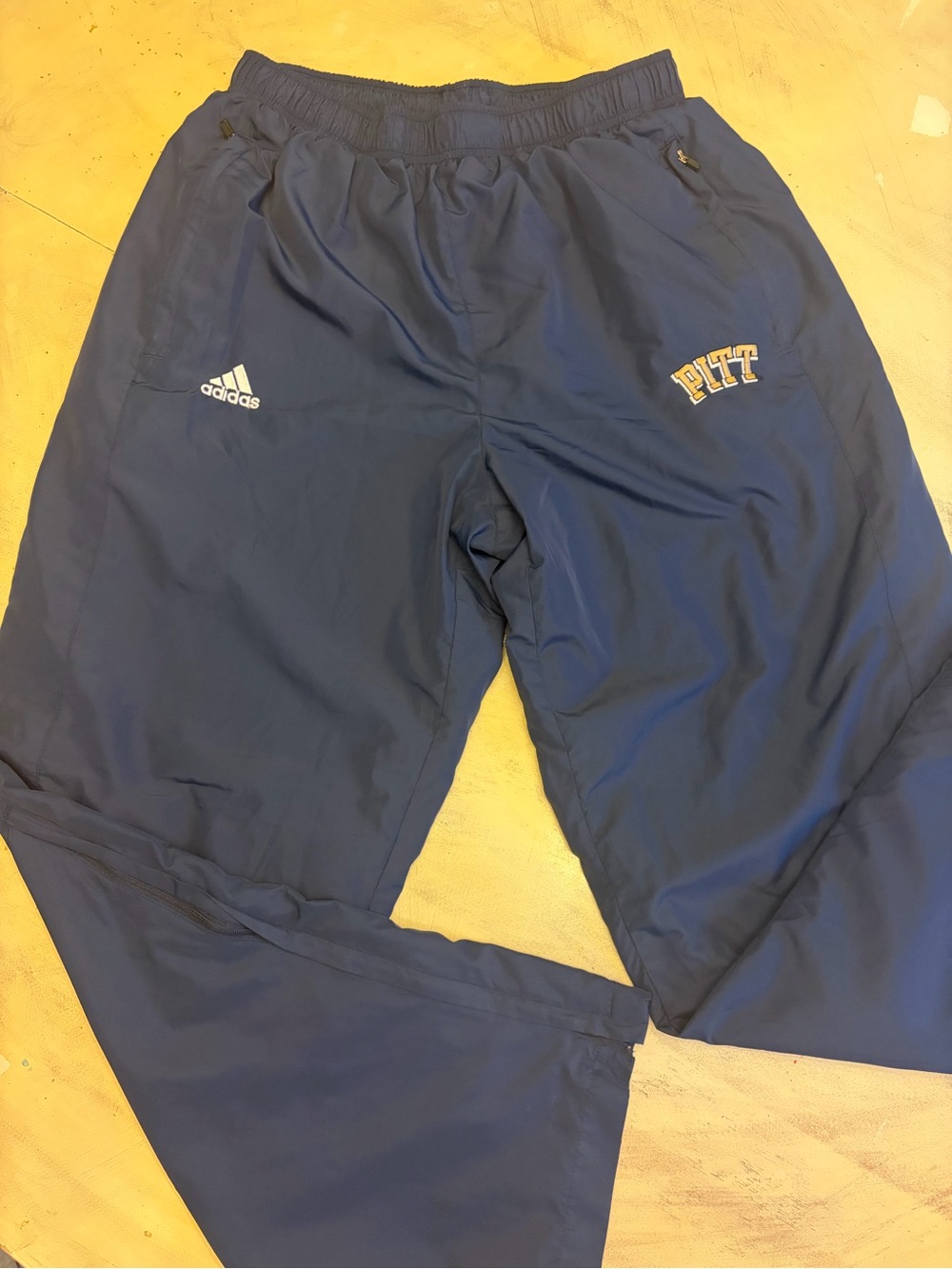 Pittsburgh Panthers Adidas Track Pants Mens Medium Navy Blue Climalite NCAA Team